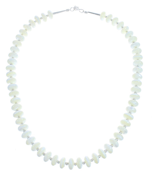 Southwest Mother Of Pearl Bead Necklace KX121009